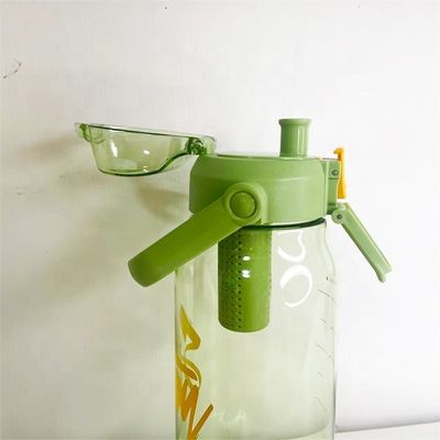 Bottiglia di acqua per infusione di frutta da viaggio 1000 ml Tritan Sport Bottiglia per infusione di sacchetto di tè di plastica