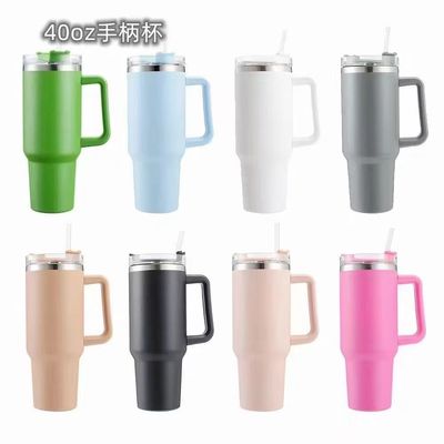 JM-008 40oz 304 Acciaio inossidabile Tazzina a vuoto isolante Tumbler con manico e paglia