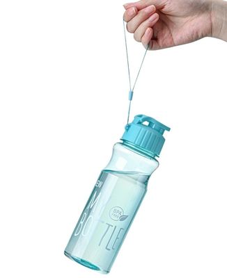 Bottiglia d'acqua trasparente in plastica PET di 500 ml personalizzata per l'idratazione all'aperto