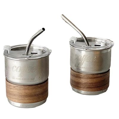 Coppa da caffè a manica in legno a muro singolo Coppa da acqua per feste di viaggio con coprifuoco colore del logo personalizzato