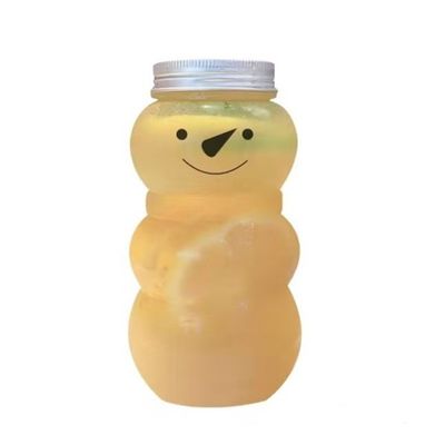Custom 500ml PET plastico Snowman bottiglia di Natale per la decorazione della bevanda personalizzato