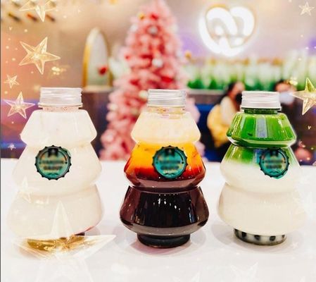 Custom 500ml PET plastico Snowman bottiglia di Natale per la decorazione della bevanda personalizzato