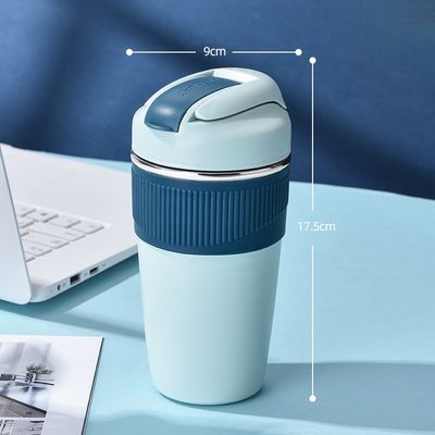 Logo personalizzato 350ml 480ml 316 bottiglia d'acqua in acciaio inossidabile con coperchio in silicone e paglia