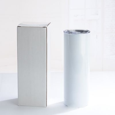 20oz/30oz Color Sublimazione Personalizzata Acciaio inossidabile in bianco Tazze di Tumbler Sottili e Dirette Con Paglia