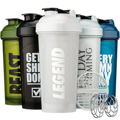 700ml Tritan Plastic Shaker Cup con sfera inossidabile e maniglia stampa logo personalizzato