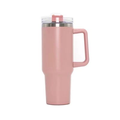 Coppe sportive in acciaio inossidabile di grande capacità 40oz Tazze colorate con cannucce e maniglia