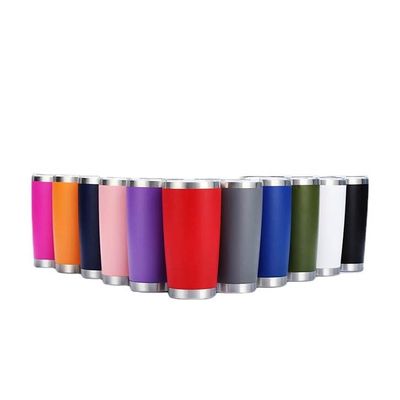 20 oz di vetro isolante a vuoto in acciaio inossidabile a doppia parete con coperchio durevole ed elegante