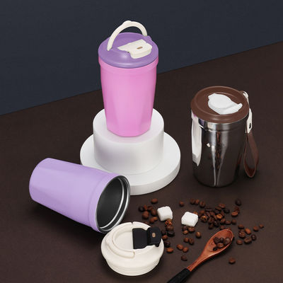 Tazza di caffè in acciaio inossidabile 420 ml Isolata bottiglia di viaggio personalizzata con coperchio impermeabile