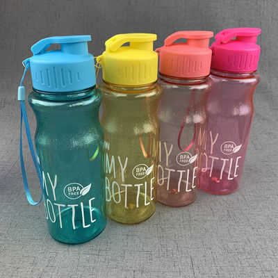 10 colori Unisex Scuola classica Bottiglie d'acqua di plastica trasparente per campeggio PC Gradient