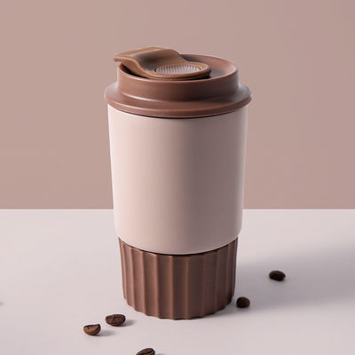 Tazza di caffè riutilizzabile isolata con coperchio sigillato 350 ml Tazza portatile in acciaio inossidabile