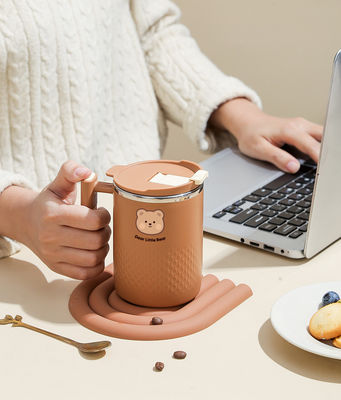 Tazza di caffè in acciaio inossidabile 304 Tazza di caffè inossidabile sostenibile 450 ml Tazza isolante impermeabile per studenti