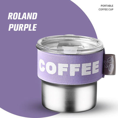 Tazze da caffè colore personalizzato 400ml 304 Acciaio inossidabile Mini termoflessa con corda