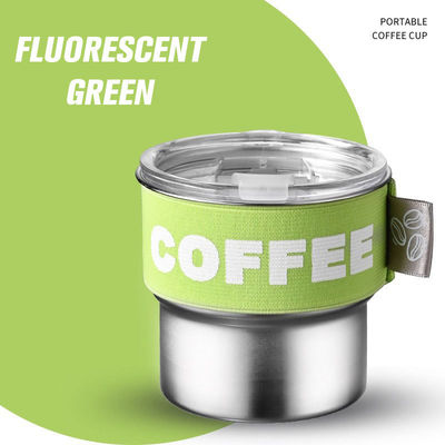 Tazze da caffè colore personalizzato 400ml 304 Acciaio inossidabile Mini termoflessa con corda