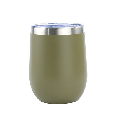 Coppa in acciaio inossidabile 12 oz 304 Color Coppa in polvere rivestita a prova di perdite a doppia parete portatile per studenti isolato con coperchio
