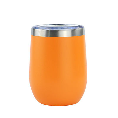 Coppa in acciaio inossidabile 12 oz 304 Color Coppa in polvere rivestita a prova di perdite a doppia parete portatile per studenti isolato con coperchio