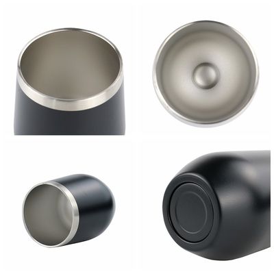 Coppa in acciaio inossidabile 12 oz 304 Color Coppa in polvere rivestita a prova di perdite a doppia parete portatile per studenti isolato con coperchio