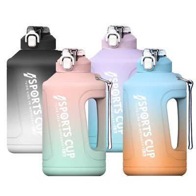 Bottiglia d'acqua sportiva di grande capacità resistente 2300 ML 3800 ML con disegno scrub gradient
