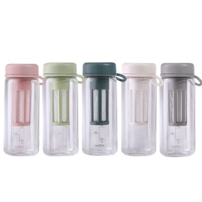 450 ml 600 ml portabile, trasparente, senza BPA, bottiglia d'acqua in plastica di Tritano con bilancia per palestra