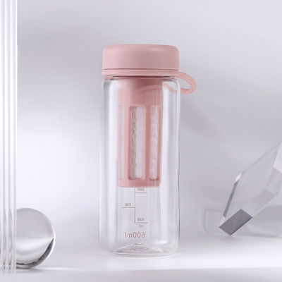 450 ml 600 ml portabile, trasparente, senza BPA, bottiglia d'acqua in plastica di Tritano con bilancia per palestra