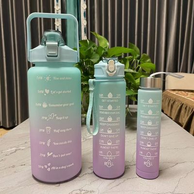 Ambientale BPA GRATUITO colore gradiente palestra motivazionale fitness sport Tritano bottiglia d'acqua set