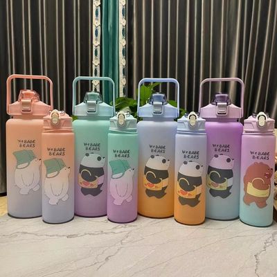 Ambientale BPA GRATUITO colore gradiente palestra motivazionale fitness sport Tritano bottiglia d'acqua set