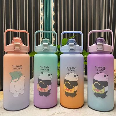 Ambientale BPA GRATUITO colore gradiente palestra motivazionale fitness sport Tritano bottiglia d'acqua set