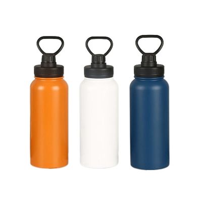 Bottiglie sportive isolanti a vuoto portatili in acciaio inossidabile 1000 ml con maniglie