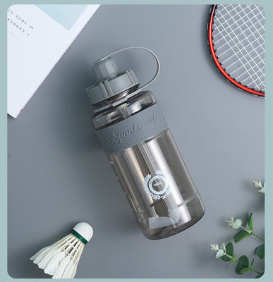Unisex Direct Drinking 1000ml BPA Free Tritan Motivational Gym Bottiglia d'acqua di plastica con orologio