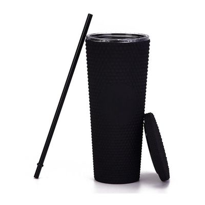 Coppe da bere in diamante riutilizzabili 24 oz Multi Colore Nera Stuffato Tumbler con Capo e paglia