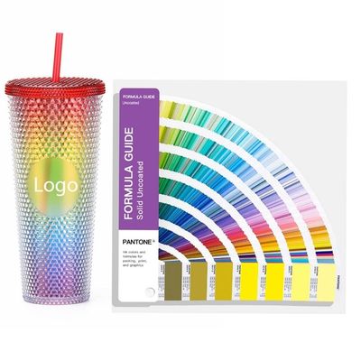 Coppe da bere in diamante riutilizzabili 24 oz Multi Colore Nera Stuffato Tumbler con Capo e paglia
