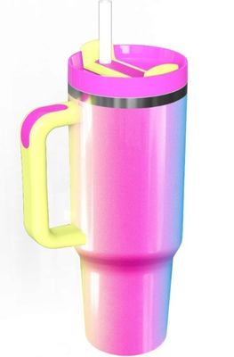 Colore personalizzato 40oz di capacità in acciaio inossidabile Travel Tumbler con maniglia per On-the-go