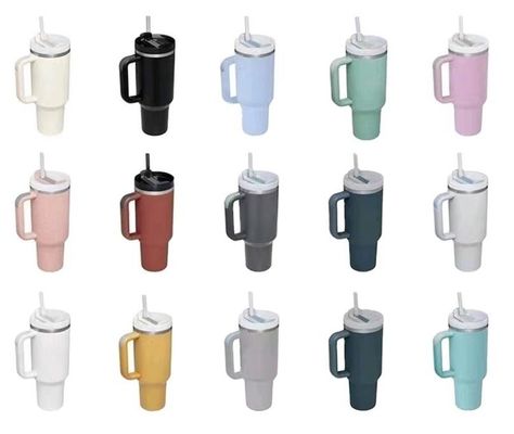 Colore personalizzato 40oz di capacità in acciaio inossidabile Travel Tumbler con maniglia per On-the-go