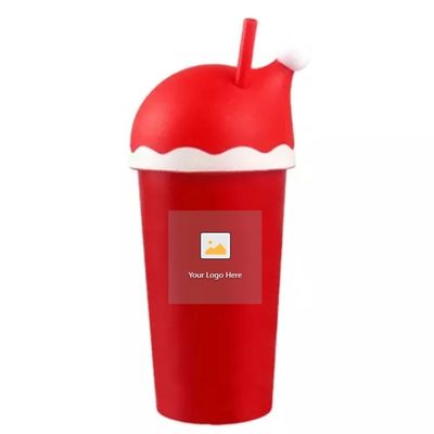 20 OZ tazze di caffè di Natale 600 ml di lusso logo personalizzato novità tazza di paglia per Natale