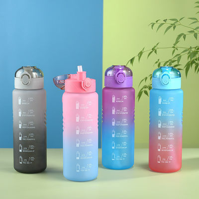 32 oz 1000 ml Bottiglia d'acqua sportiva motivazionale con portatile Flip Top Proof Leak
