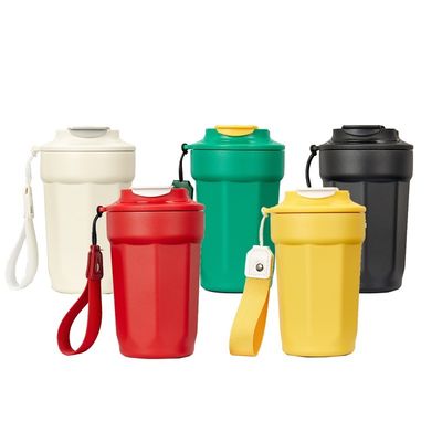 Bottiglie a vuoto Termosi in forma di diamante Bottiglia di caffè portatile impermeabile con maniglia 420ml