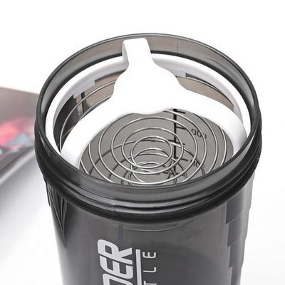 500 ml Tre strati di plastica Gym Fitness Protein Shaker Bottiglia d'acqua per sport all' aperto