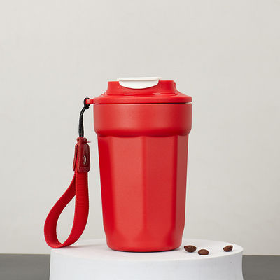 Bottiglie a vuoto Termosi in forma di diamante Bottiglia di caffè portatile impermeabile con maniglia 420ml