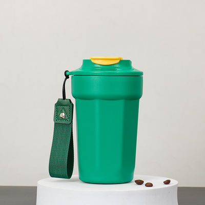 Bottiglie a vuoto Termosi in forma di diamante Bottiglia di caffè portatile impermeabile con maniglia 420ml