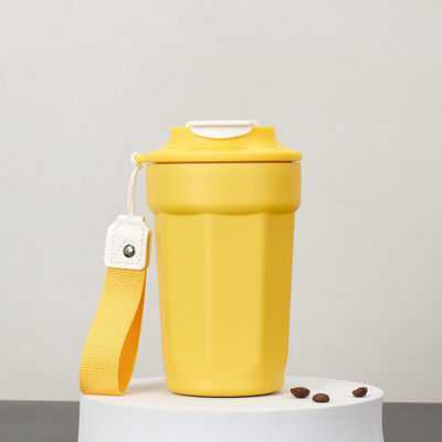 Bottiglie a vuoto Termosi in forma di diamante Bottiglia di caffè portatile impermeabile con maniglia 420ml