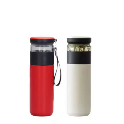 500 ml filtro di separazione Acciaio inossidabile Bottiglia di vetro a vuoto isolato Tazza di tè portatile