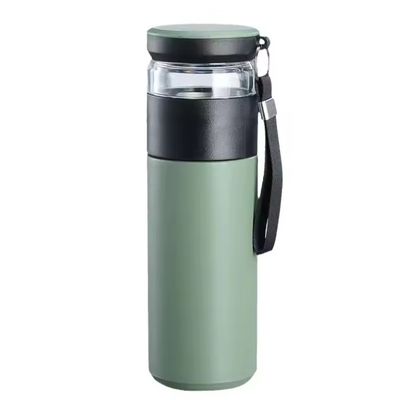 500 ml filtro di separazione Acciaio inossidabile Bottiglia di vetro a vuoto isolato Tazza di tè portatile