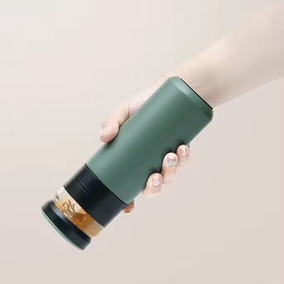 500 ml filtro di separazione Acciaio inossidabile Bottiglia di vetro a vuoto isolato Tazza di tè portatile