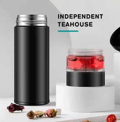 500 ml filtro di separazione Acciaio inossidabile Bottiglia di vetro a vuoto isolato Tazza di tè portatile