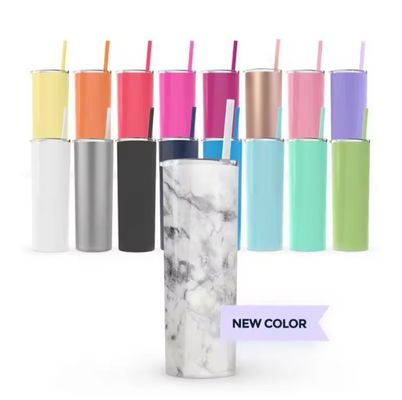 Bottiglia d'acqua in acciaio inossidabile con coperchio e paglia Best Sale Creative Custom Fashion 12oz 20oz 30oz Coppa