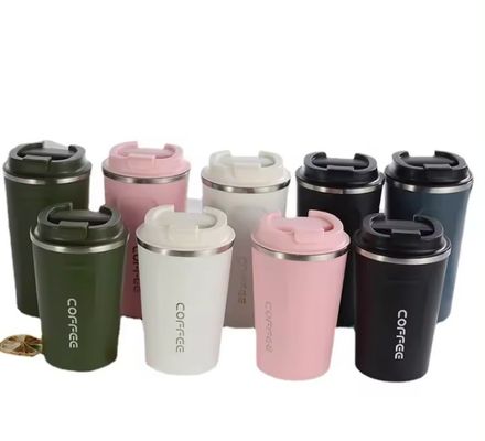 LID Eco-friendly Double Walled in acciaio inossidabile Travel Coffee Mug Vacuum Isolato Reusable Coffee Tumbler Cup