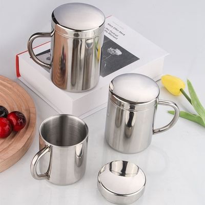 Bottiglia d'acqua personalizzabile in acciaio inossidabile 304 con manico e coperchio 210ml/300ml/400ml Diretta