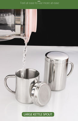 Bottiglia d'acqua personalizzabile in acciaio inossidabile 304 con manico e coperchio 210ml/300ml/400ml Diretta