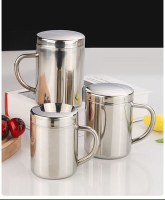 Bottiglia d'acqua personalizzabile in acciaio inossidabile 304 con manico e coperchio 210ml/300ml/400ml Diretta