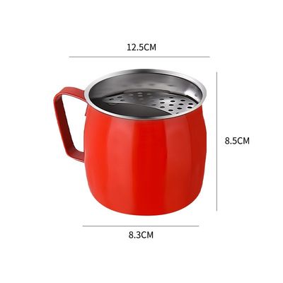 Fornitura diretta Tazza da tè in acciaio inossidabile 304 Tazza portatile di qualità alimentare con filtro a mezza luna