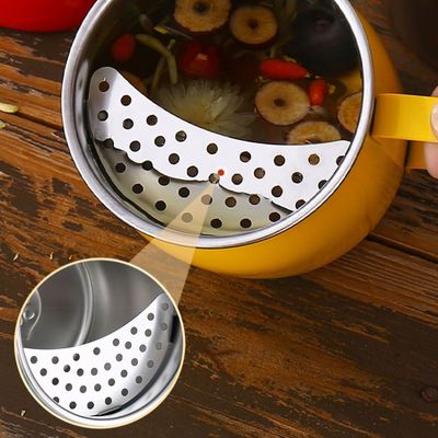 Fornitura diretta Tazza da tè in acciaio inossidabile 304 Tazza portatile di qualità alimentare con filtro a mezza luna